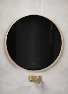 Зеркало с подсветкой Armadi Art 545-100-B 100 см сенсорный выключатель антизапотевание чёрный